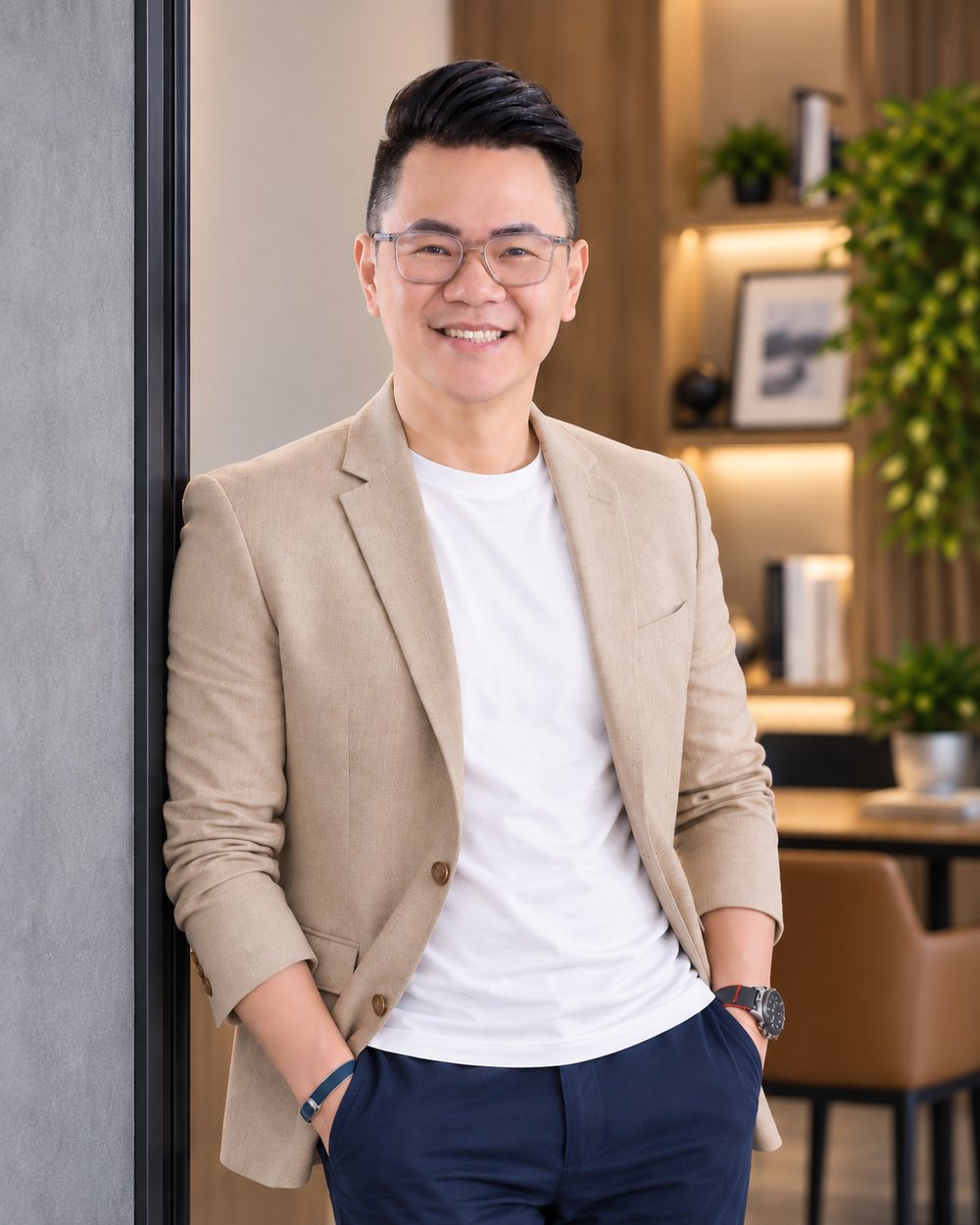 Justin Kong at his office in Toa Payoh, Singapore